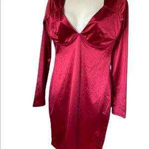 Vintage Charlotte Russe Fushia Bodycon Dress L